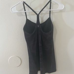 Lululemon racer back black camo workout top